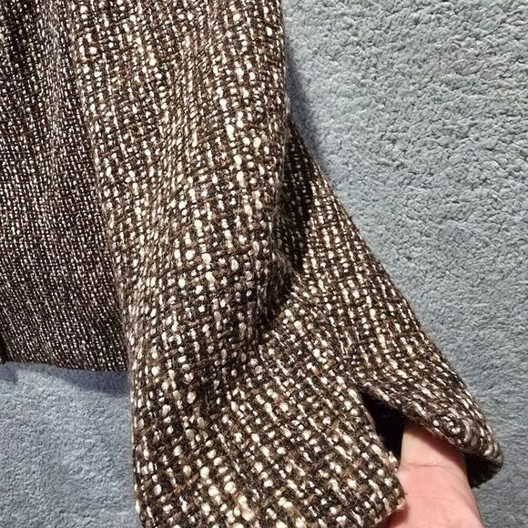 SPENSER JEREMY WOOL TWEED BLAZER WOMENS SZ 1X BROWN LIBRARIAN OFFICECORE - Picture 4 of 9